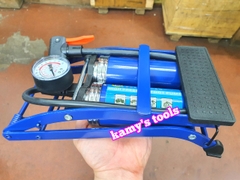 Bơm đạp chân, bơm xe máy, xe đạp 2 ống đường kính 55x120mm C-mart model L0002