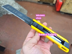 Dao rọc giấy dao rọc cáp lưỡi thép SK-5 bản 18mm dài 163mm Wasaki WRG682 và WR686