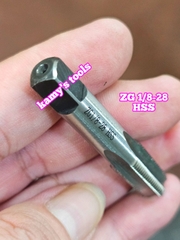 Taro ống rắc co 9.6mm răng côn HSS Shanghai ZG1/8-28 và Z1/8-27