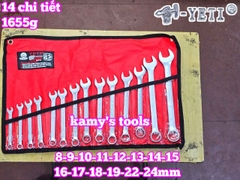 Bộ cờ lê vòng miệng Yeti đầu búa 14 chi tiết 8-24mm YETI-32214A