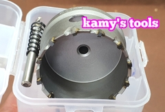 Mũi khoét inox sắt đầu hợp kim công nghệ Đức cao cấp 55mm 60mm 65mm 70mm 75mm 80mm 85mm 90mm 95mm 100mm