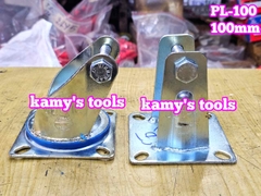 Đế càng cố định và xoay dùng cho bánh xe 100mm PL-100 Kamytools