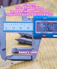 Mũi vít dẹp đóng Kingtony thân 8mm dài 36mm dẹp 8mm 10mm 12mm model 183608S 183610S 183612S