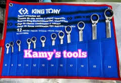 Bộ cờ lê vòng miệng tự động đảo chiều Kingtony 12212MRN 8-24mm (bộ vòng miệng tự động)