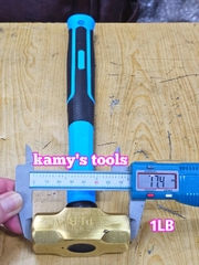 Búa đồng thau đầu lục giác 0.5kg 500g 1LB cán nhựa dài 310mm kamytools BHCP-01