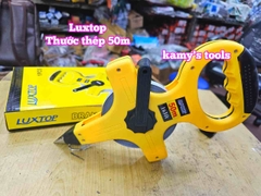 Thước cuộn thước kéo thép 50 mét 50m bản 12mm hệ mét 1 mặt có tay cầm Luxtop LT-ST50