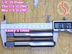 Bộ taro hệ inch tạo ren trong 3/4 inch (19.05mm) Shanghai bước ren thô và mịn 3/4-10 UNC 3/4-16 UNF