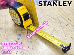Thước cuộn thép 5m thước kéo 5 mét 1 mặt hệ mét inch bản 19mm Stanley STHT37191