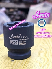 Đầu tuýp 1/2 inch đen Santa 25mm 26mm 28mm 29mm IM625 IM626 IM628 IM629
