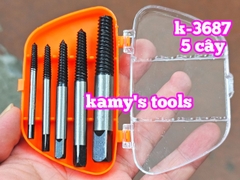 K-3687 và K-3688 Bộ mũi ren tháo mở bu lông, ốc vít gãy Kapusi, bộ ta rô taro lấy ốc gãy