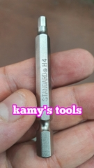 Mũi xiết vít đầu lục giác đuôi 1/4 inch 6mm Standard H3, H4, H5, H6 dài 65mm dành cho máy khoan máy bắn vít
