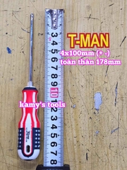 Tua vít 2 đầu bake dẹp T-MAN 4mm dài 100mm 150mm 4x100mm 4x150mm TMAN-6612-4B100 TMAN-6612-4B150