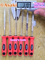 Bộ dũa giũa kim cương 6 cây Asaki AK-3901 cỡ 3mm 3x140mm