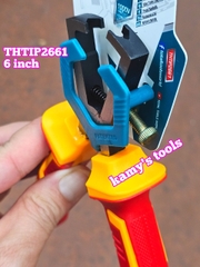 Kìm tuốt dây cách điện1000V Total THTIP2661 dài 6 inch 160mm