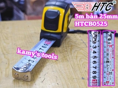 Thước cuộn thước rút thước kéo 5m 5 mét bản 25mm HTC HiLock-25 model HTCB0525 tự động khóa