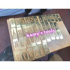 Bộ chữ và số phun sơn bằng đồng thau 50mm 75mm 100mm, bộ chữ số phun sơn