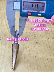 Mũi khoan tháp chuôi lục giác 4-12mm Luxtop LT-HSD412