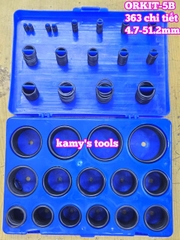 Hộp gioăng sin oring ron cao su vòng đệm 363 chi tiết ORKIT-5B Wetools 4.7-51.2mm LOẠI B MÀU XANH