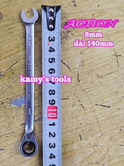 Cờ lê vòng miệng tự động Action có lẫy đảo chiều 8mm 10mm 12mm 13mm 14mm 17mm 19mm