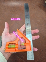 AK-2592 Thước ê ke thủy 300mm Asaki thước ke góc vuông đa năng 30cm, đo độ sâu, canh thẳng, canh ngang, lấy dấu khoảng