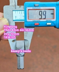 Mũi vít dẹp đóng Kingtony thân 8mm dài 36mm dẹp 8mm 10mm 12mm model 183608S 183610S 183612S