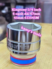 Đầu tuýp khẩu 3/4 inch 6 cạnh trắng Kingtony 45mm 46mm 48mm 50mm 633545M 633546M 633548M 633550M