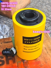 Kích thủy lực có lỗ rỗng tâm TLP 30 tấn HHYG-3050K hành trình 50mm lỗ 33mm 180mm-230mm
