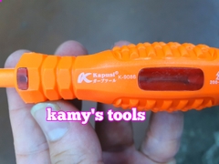 Bút thử điện chống va đập bake dẹp 4mm Kapusi model K-9086 K-9087, vít thử điện