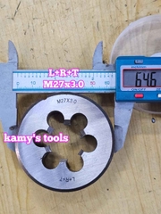 Bàn ren M27x3.0 27x3 L+R+T (LRT) dụng cụ tạo ren ngoài bulong