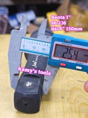 Cần tuýp nối khúc nối 1 inch Santa thép đen 6 inch 150mm 86-236