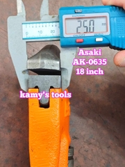 Mỏ lết răng Asaki AK-0635 dài 18 inch 450mm ngàm mở tối đa 60mm