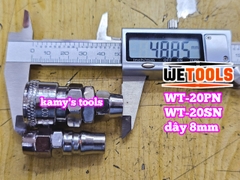 Bộ nối nhanh hơi khí nén dùng cho dây hơi 8mm 20SN 20PN Wetools WT-20PN WT-20SN