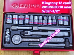 Bộ tuýp 1/4 inch 18 chi tiết hệ inch Kingtony 2019SR03 cỡ 5/32-1/2 inch