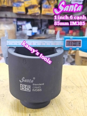 Đầu tuýp khẩu 1 inch Santa 6 cạnh thép Cr-Mo 85mm IM385