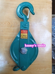 Ròng rọc đơn 2 tấn, puly sắt đơn 2 tấn 6 inch 150mm, puly 1 rãnh 2 tấn