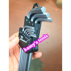 Bộ lục giác bông sao, hệ mét, hệ inch 9 cây thép S2 Standard