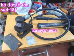 Dụng cụ đột lỗ tôn thủy lực đục lỗ thang máng cáp máng điên SYD-18F 6mm-18mm họng sâu 40mm