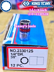 Đầu tuýp hệ inch 12 cạnh 1/4 inch Kingtony cỡ 7/32” 9/32” 3/8” 233007S 233009S 233012S