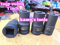 Đầu tuýp đầu khẩu VUÔNG 1 inch dài 90mm Santa thép Cr-mo 17mm 19mm 21mm 22mm