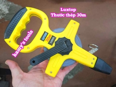 Thước cuộn thước kéo thép 30 mét 30m bản 12mm hệ mét 1 mặt có tay cầm Luxtop LT-ST30