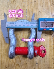 Ma ní omega chốt vặn ren 3.25 tấn 5/8 inch đường kính ty ren 19mm