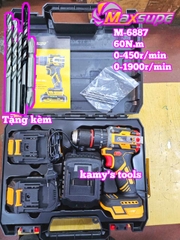 Máy khoan pin Maxsupe M-6887 21V 13mm không chối than