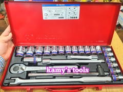 Bộ Tuýp Khẩu 24 Chi Tiết 1/2 inch Kingtony 10-32mm Hệ Mét Hệ Inch 4526mr01 Và 4526sr (Bộ Đầu Tuýp, Bộ Đầu Khẩu, Bộ Đầu Chụp)