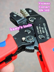 Kìm bấm cos 2 tầng Vnimax Contact SN-58B dùng cho đầu cos Dupont 2.54/2.8/3.96/4.8/6.3 tiết diện 0.25-1.5mm2