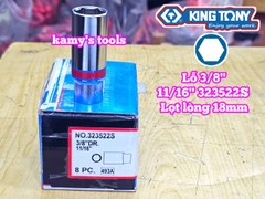 Tuýp 3/8 inch hệ inch 6 cạnh Kingtony cỡ 3/8 inch 1/2 inch 9/16 inch 5/8 inch 11/16 inch 323512S 323516S 323518S 323520S 323522S