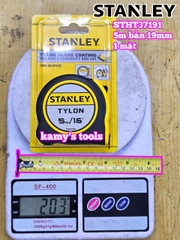 Thước cuộn thép 5m thước kéo 5 mét 1 mặt hệ mét inch bản 19mm Stanley STHT37191