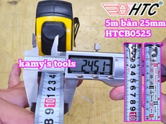 Thước cuộn thước rút thước kéo 5m 5 mét bản 25mm HTC HiLock-25 model HTCB0525 tự động khóa