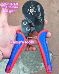 Kìm bấm cos pin tròn rỗng lục giác VXC9 16-6N Vnimax Contact dài 200mm 0.08-16mm2