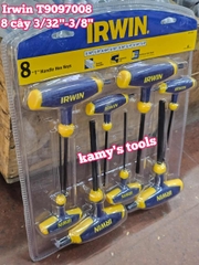 Bộ lục giác cán chữ T IRWIN 8 chi tiết 3/32-3/8 inch T9097008