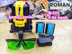 Máy cân mực bắn cốt căn laser 6 tia xanh Roman R-225